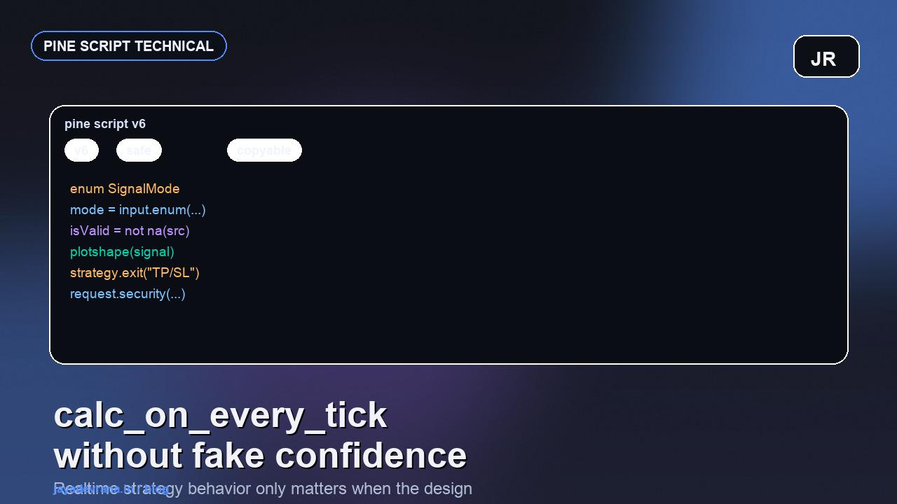 Pine Script realtime execution concept on a dark trading screen