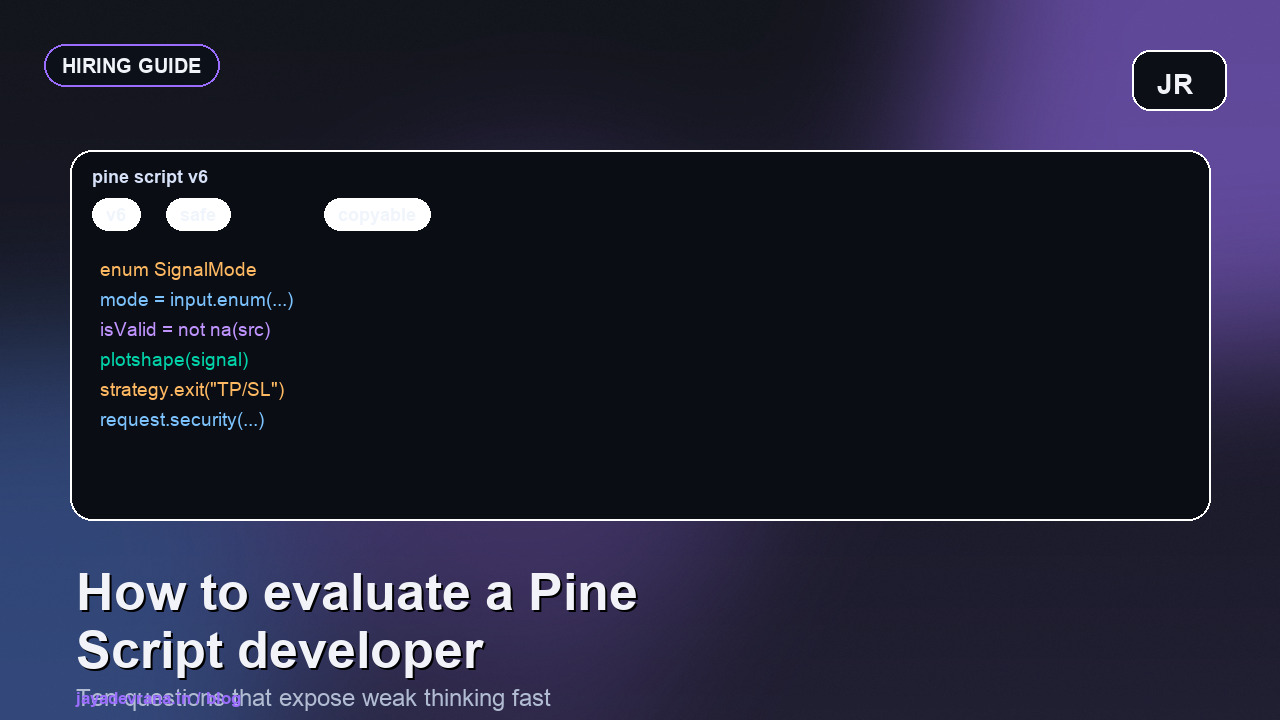 Hire a Pine Script developer landing page by Jayadev Rana