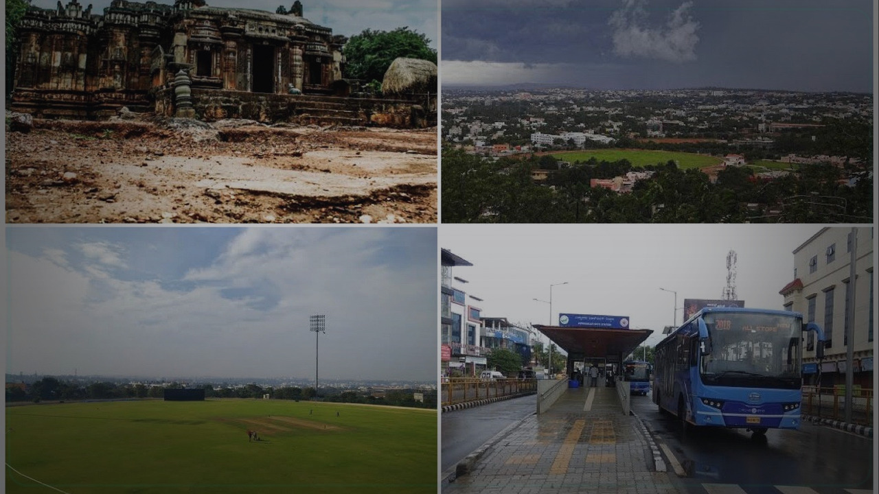 Hubballi India skyline themed Pine Script service cover with dark market grading