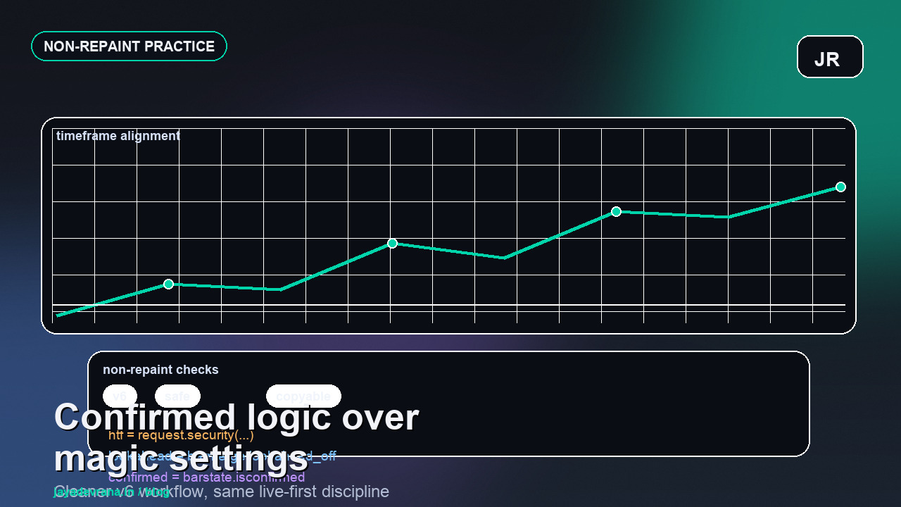 Pine Script v5 non-repainting best practices article cover